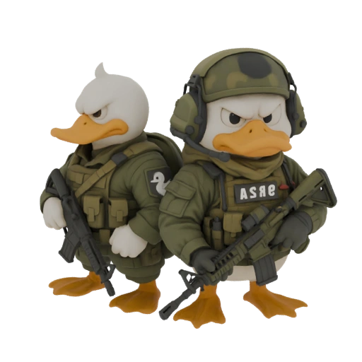 Military Duck Figurines