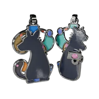 Animal Motif Decorative Pin game ready 3D model, side view studio render, highlighting brooch form and finish detail.