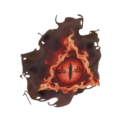 The Eye of Sauron in Flames