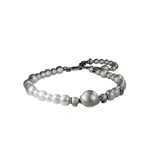 Pearl Necklace game ready 3D model, top-down studio render, with calibrated necklace silhouette and material reads.