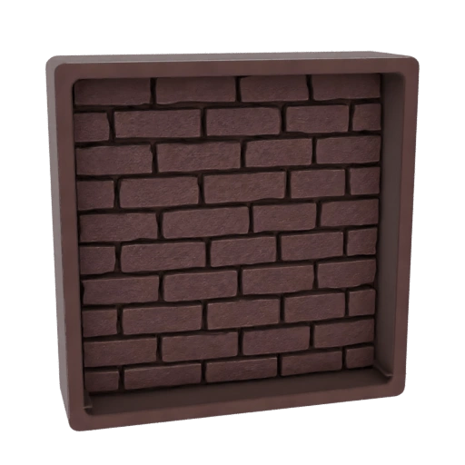 Dark Red Brick Wall Section