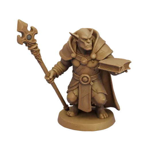 Fantasy Orc Wizard Miniature STL