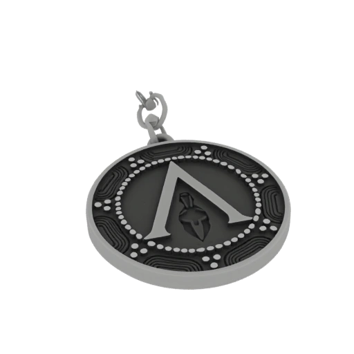 Spartan Helmet Emblem Keychain