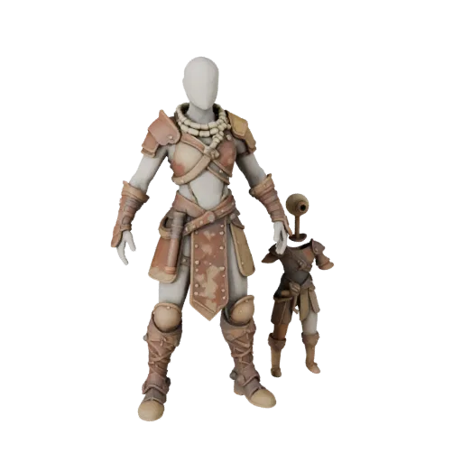 Sci Fi gepanzerter Barde 3D-Charakter, Engine-Viewport-Ansicht, für Unreal Engine vorbereitetes Asset mit stehender Pose; Gepanzerter Barde Charaktermodell - Rigged und PBR