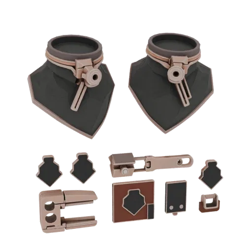 Gem Set Krawattennadel druckfertiges 3D-Modell, Front-Dreiviertel-Studio-Rendering, das die Form und Detailgenauigkeit der Kr