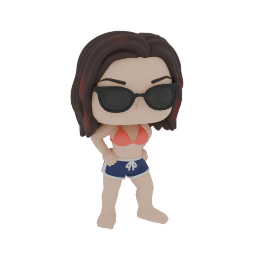 Beach Babe Funko Pop Style 3D Model