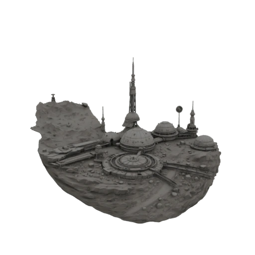 Sci-Fi Asteroid Base