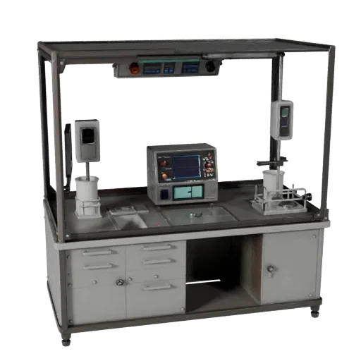 Research Containment Pod Realistic 3D model, three-quarter studio render, showing clean metal, bench-top devices.