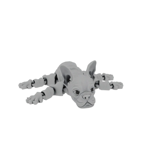 Articulated French Bulldog 3D Model