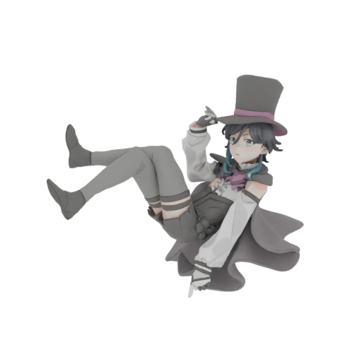 Elegant Top Hat Character Figurine