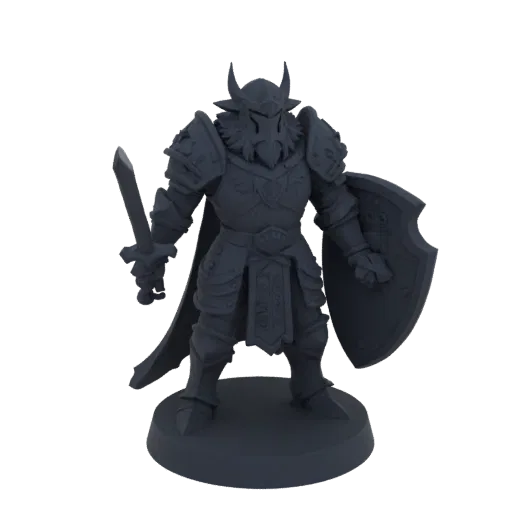 Dark Fantasy Dwarf Paladin Miniature STL