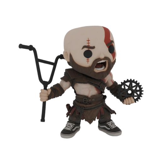 Kratos with Axe and Shield Funko Pop 3D Model