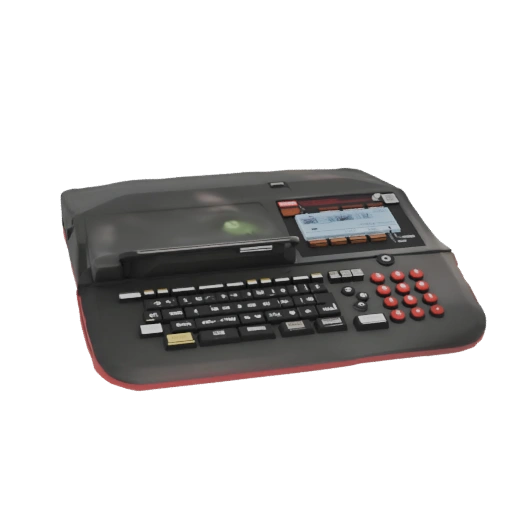 Vintage Fax Machine with Keyboard