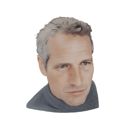 AI-Generated 3D Head Model of a Man