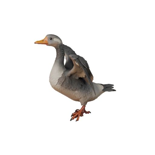 Hohe Poly Gans 3D Modell - Detailliertes STL-Asset zum Drucken