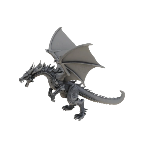 Dunkle Fantasy gepanzerter Drachen Boss Miniatur STL - Brüllend