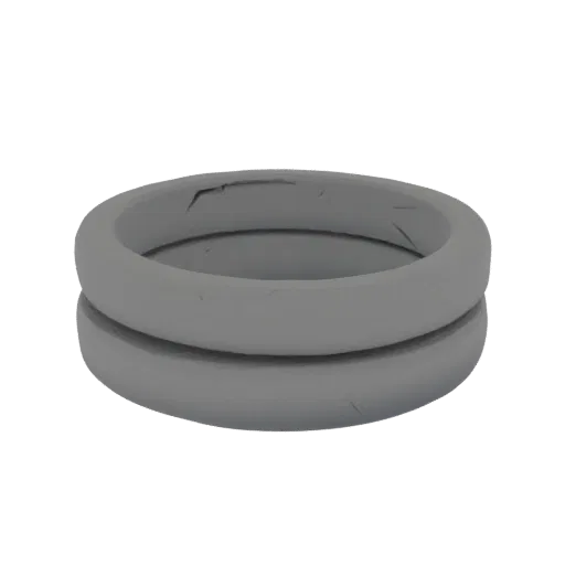 Stacking Engagement Ring scene ready 3D model, top-down studio render, showing ring silhouette and surface contrast.