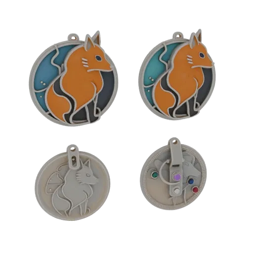 Animal Motif Lapel Pin collectible detail 3D model, turntable hero render, highlighting brooch form and finish detail.