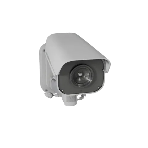 Security Style Camera High Poly 3D model, close-up studio render, showing white plastic, compact device geometry.