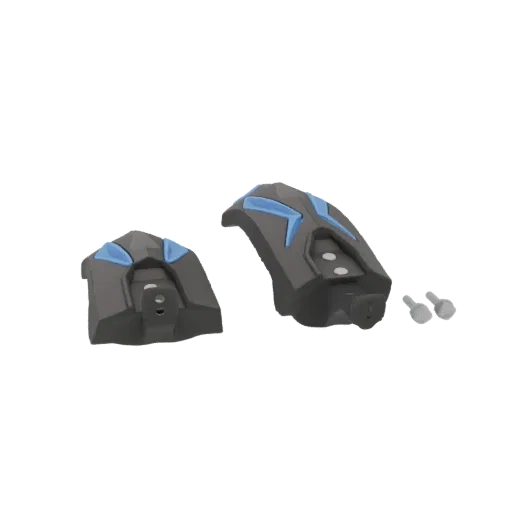 Futuristic Bike Fenders with Blue Accents and Bolts