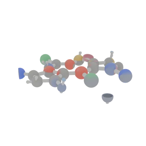 Classroom Molecule Set High Poly 3D model, close-up studio render, showing colored spheres, molecule layout.