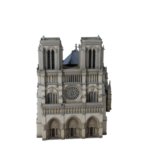 Собор Парижской Богоматери 3D Модель - Реалистичный Asset для Архитектурной Визуализации