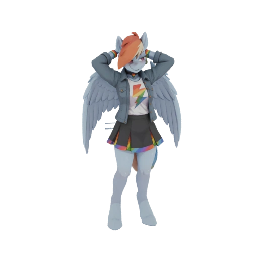Rainbow Dash Casual Outfit 3D Model