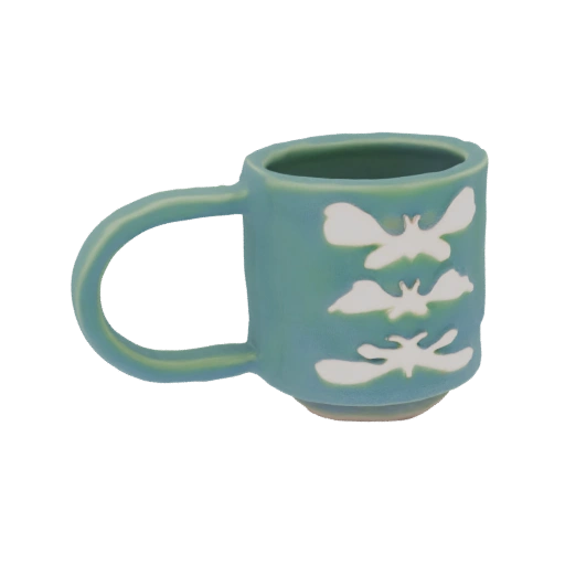 Teal Moth Mug