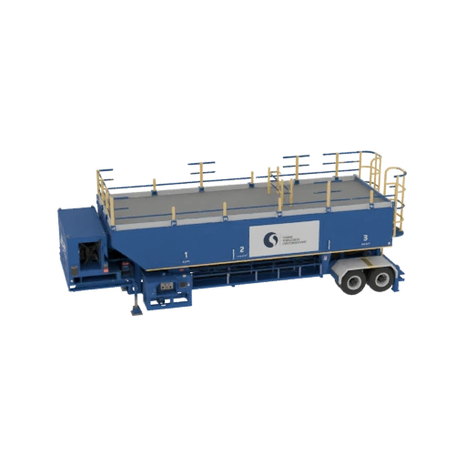 Blue Industrial Trailer with Platform