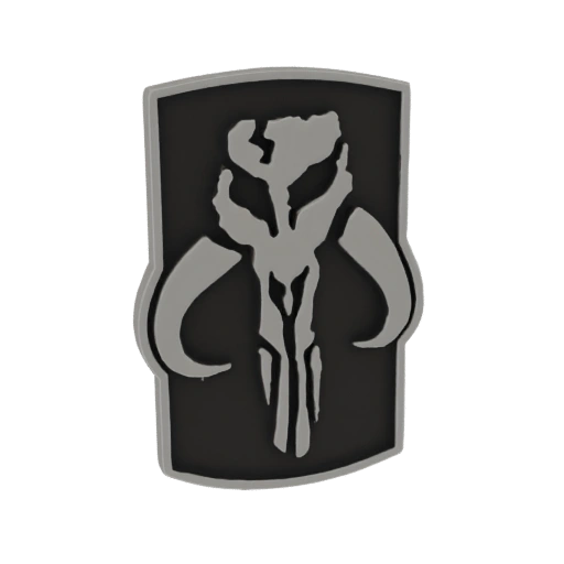 Mandalorian Skull Emblem 3D Model