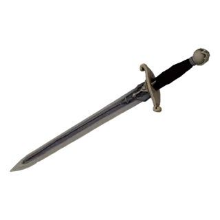 Modello 3D spada del XVIII secolo con guardia decorativa, vista laterale
