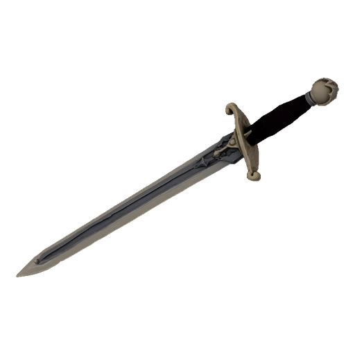 3D model of an 18th-century sword with decorative guard, side view