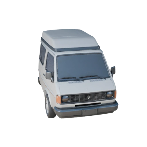Modelo 3D de Van Retrô para Blender - Asset Pronto para Renderização