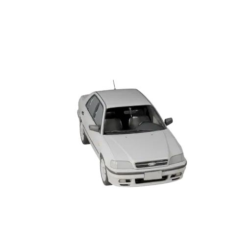 Sedan 3D Model for Blender & Games - Realistic PBR Asset