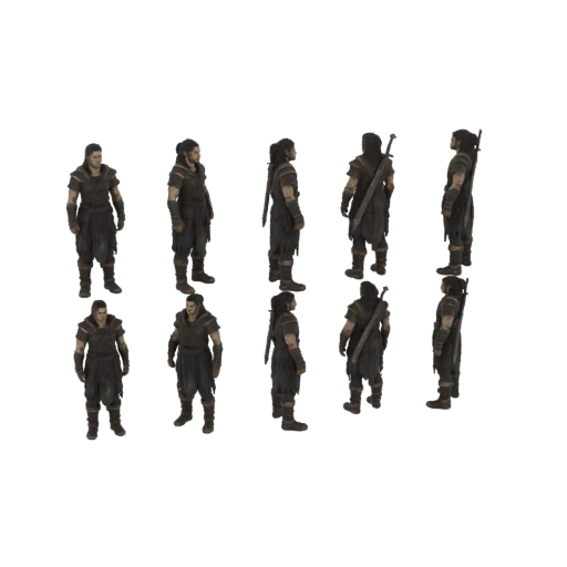 Fantasy Warrior Character 3D Model