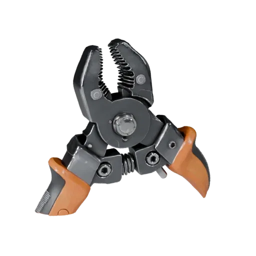 Vintage Pliers Modular 3D model, isometric modular kit view, showing painted metal, clear grip zones.