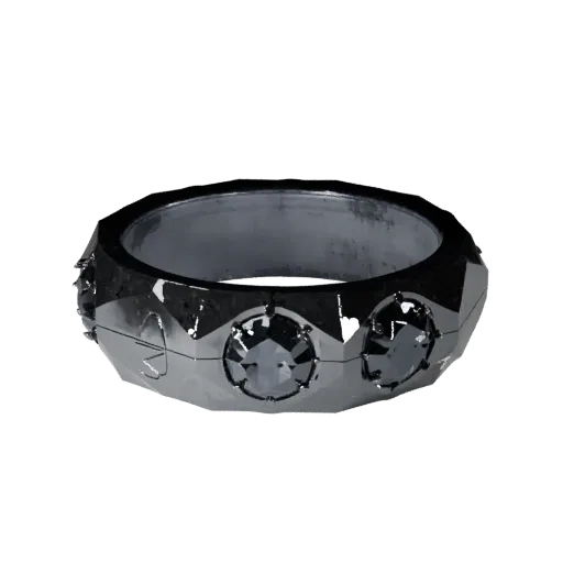 Halo Wedding Band game ready 3D model, perspective studio render, highlighting ring seams, edges, and finish layers.