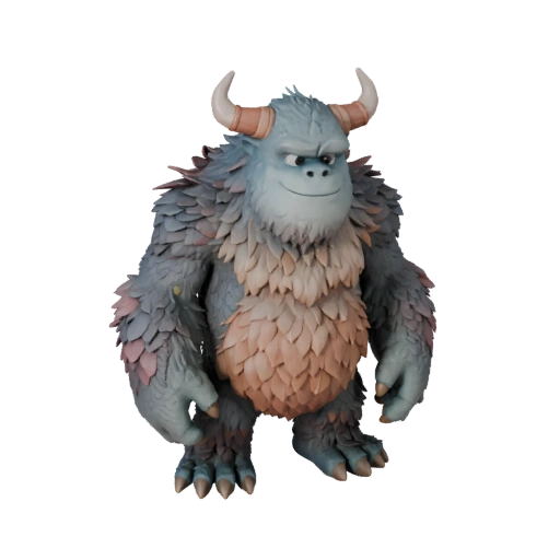 Modelo 3D de Yeti de Desenho Animado - Ativo Estilizado para Animação | Livre de Royalties