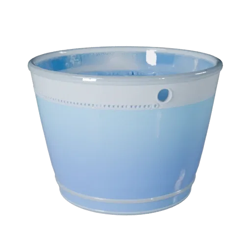 Cold Juice Glass Stylized 3D model, stylized isometric render, showing glass, container shape.