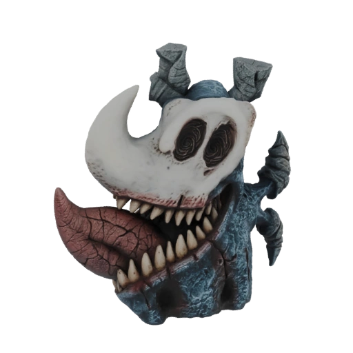 Grotesque Monster Head with Tongue