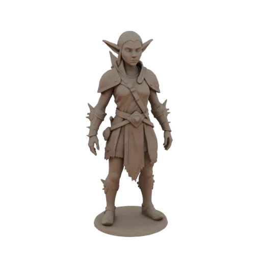 Fantasy Elf Druid Miniature STL