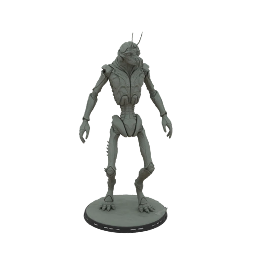 Grey Alien Warrior 3D Model