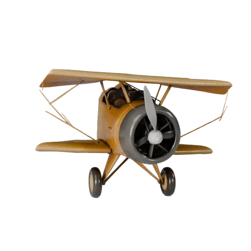 Vintage Biplane 3D Model - High Poly PBR Asset for Studio