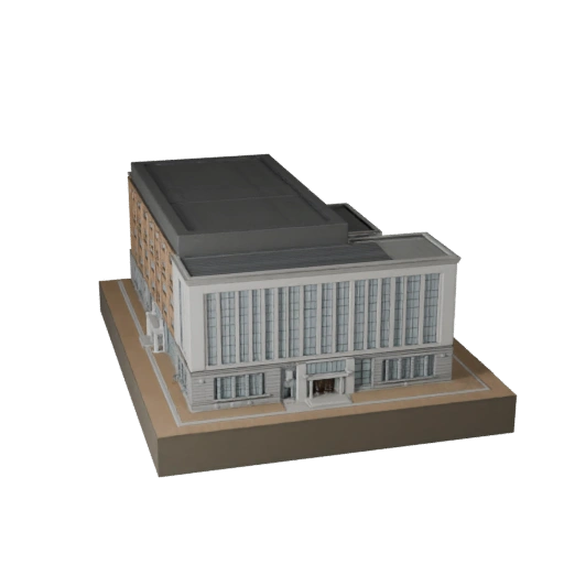 Edificio de Museo Estilizado 3D - Asset de Juego para Arquitectura