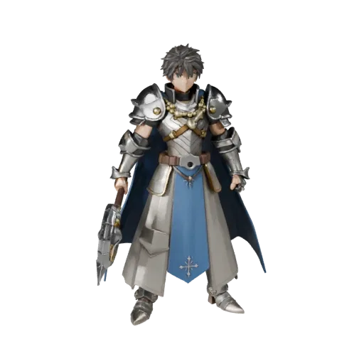 Anime Armored Cleric Character Model - Rigged