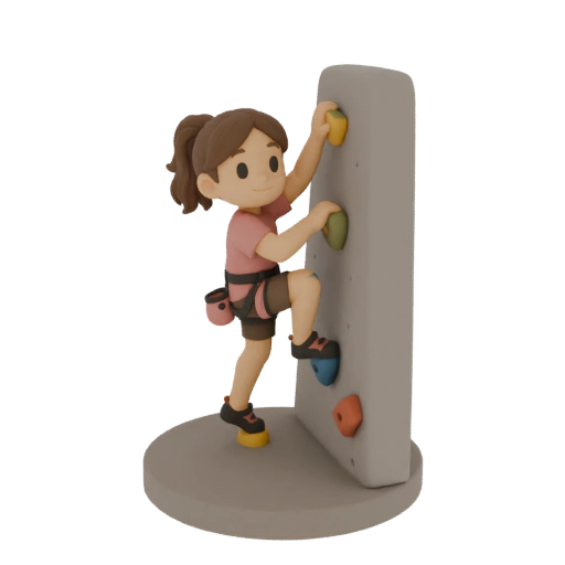 Climbing Girl Figurine