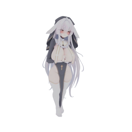 Anime Nun 3D Model