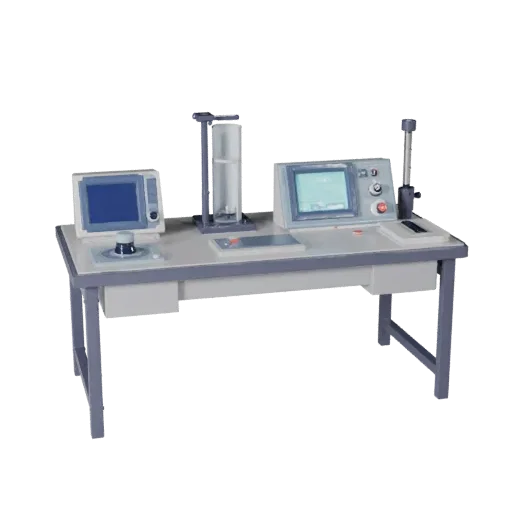 Prototype Scanner Device Low Poly 3D model, game viewport three-quarter view, showing clean metal, bench-top devices.