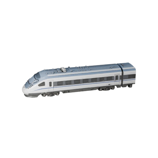 Modèle 3D de Train à Grande Vitesse Prêt pour le Jeu pour Utilisation en Temps Réel