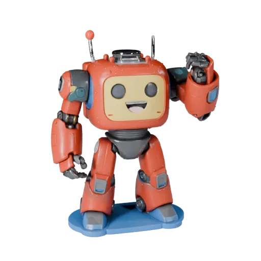 Sports Robot Mascot STL printable 3D model preview showing pose, three-quarter display angle